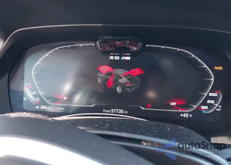 2021 BMW X6 M z USA, uszkodzony, nr VIN 5YMCY0C08M9E02863